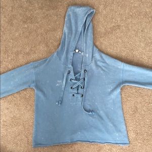 Lace Up Sweatshirt